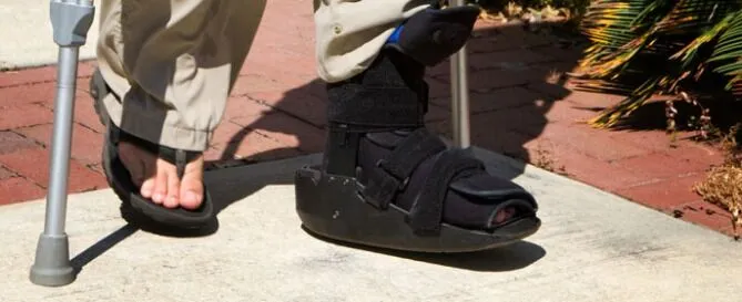 photo of injured leg