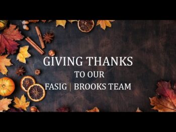 Giving Thanks to Our Fasig | Brooks Team
