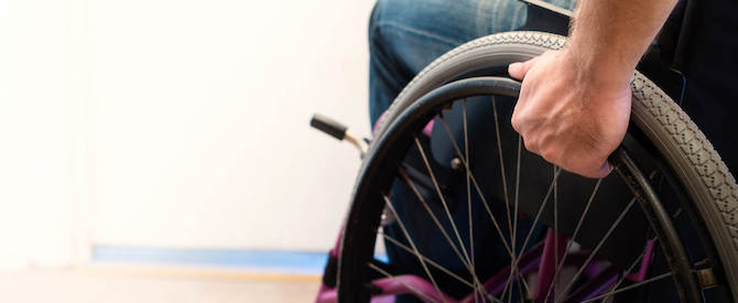 Man in wheelchair image